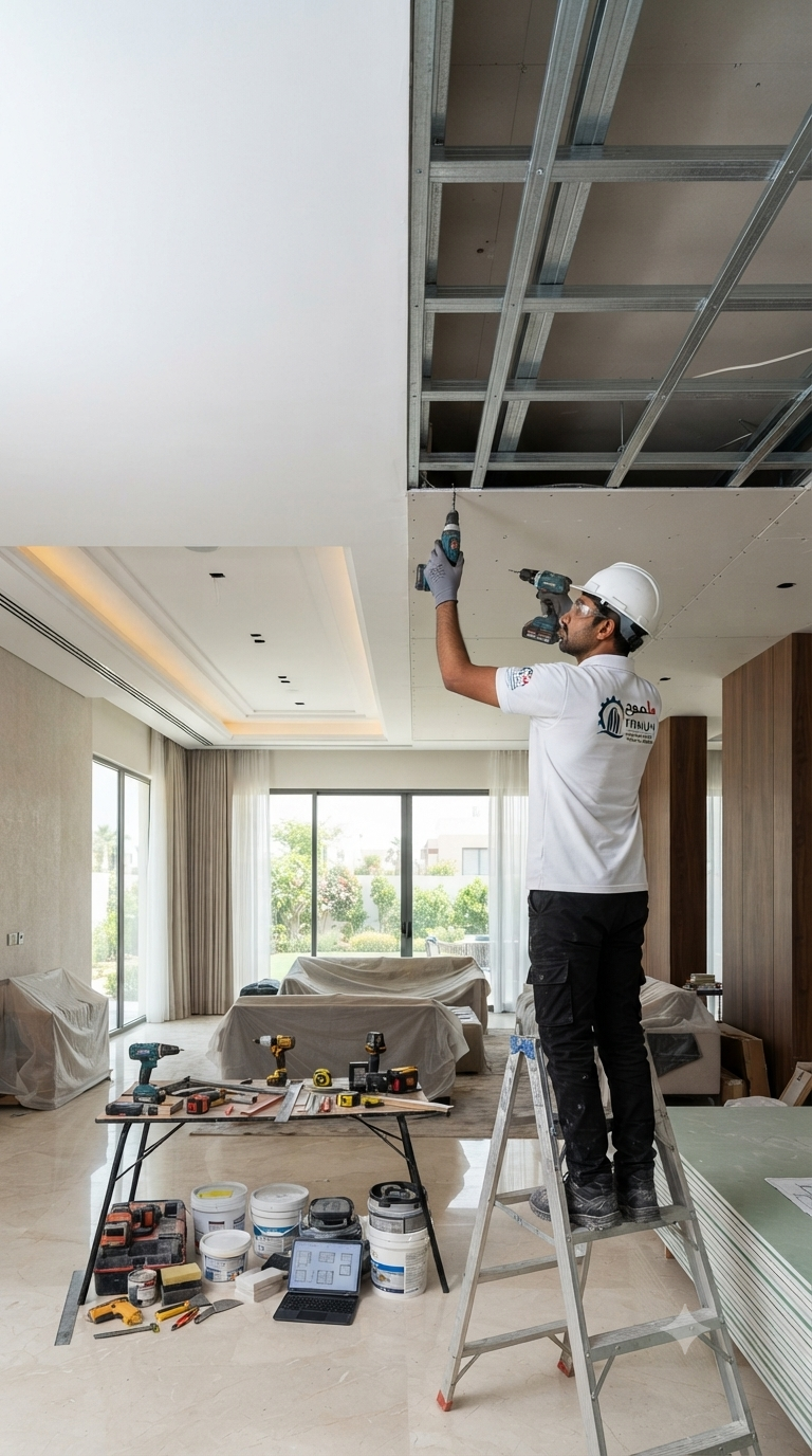 Professional Gypsum Ceiling Installation Services in Dubai